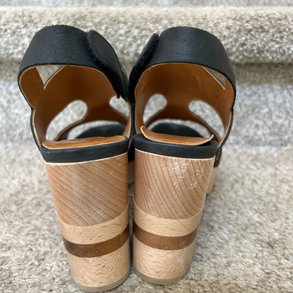 Cocolico Varick platform sandals. Leather and wood. Limited puzzle wood series - Picture 5 of 16
